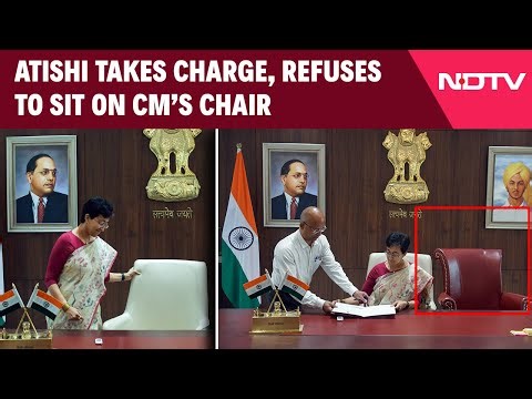 Atishi New CM Of Delhi | Atishi Takes Charge As Delhi Chief Minister, Refuses To Sit On CM's Chair