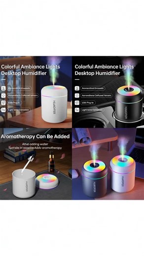 Essential Oil Diffuser Humidifier, Color Changing Night Light, Home Bedroom Humidity Control, Fresh Mist Atmosphere, Relaxing Aromatherapy Device #airfreshener #homegadgets #householditems #projectorforbedroom #diffuseroil #naturaldiffuser #bedroomessentials #essentialoil #portablehumidifier #wondbornportablebottlewarmer