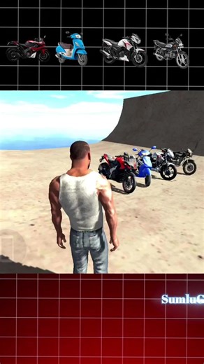 Pulsar 200 vs Activa vs Apache vs Splendor JumpbRamp Challenge | Indian Bike Driving 3D | SumluGamer