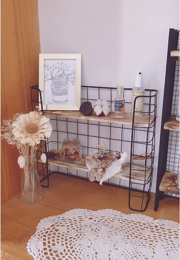 【セリア】の【ワイヤーネット】で 簡単にお洒落な棚のできあがり！ #セリア #100均 #diy #作り方 #ワイヤーネット #男前インテリア #お洒落 #ハンドメイド #おすすめ #おすすめにのりたい #インテリア