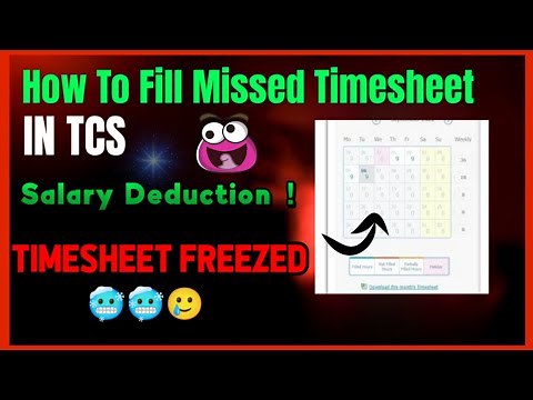 How To Fill Missed Timesheet In TCS | Timesheet Freezed 🥶| Fill it Now😎| Salary😫 #tcs #timesheet