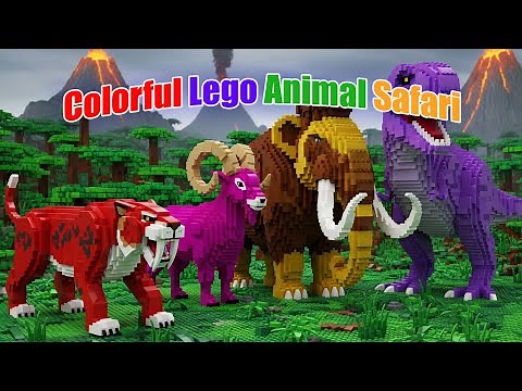 Colorful Lego Animals Safari | Lego Toy Animal | Zazzy Melody