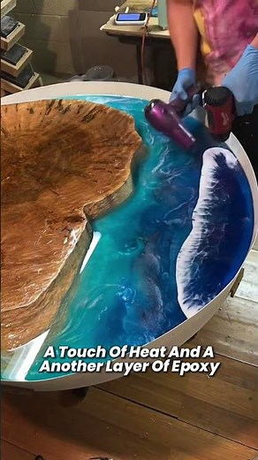 Creating a Coastal Round River Table Using UltraClear Deep Pour Epoxy