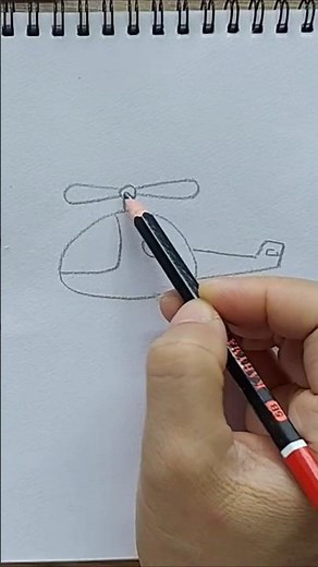 Vẽ máy bay trực thăng #cute #drawing #drawingtutorial #vetranh #howtodraw