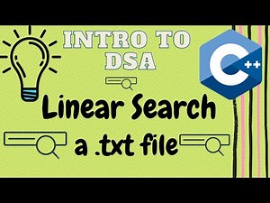 Linear Searching a file | Reading a txt file