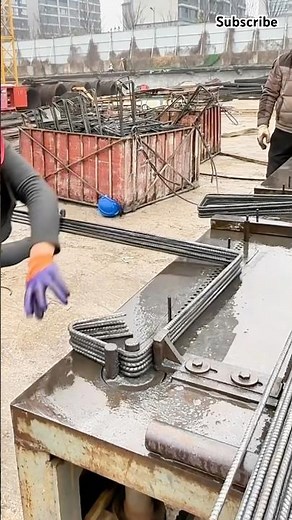 The process of bending steel bars by a strong woman #tools #skills #shorts