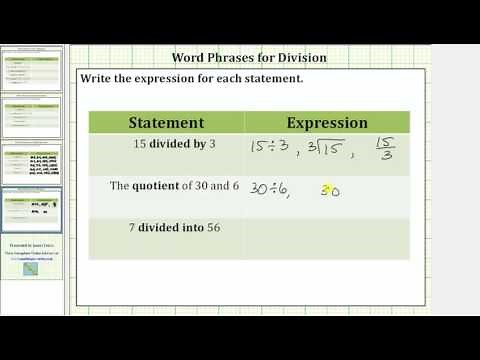 The Language of Division