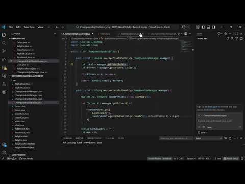 ChampionshipStatistics java OOP Week9 RallyChampionship Visual Studio Code 2026 03 16 19 55 04