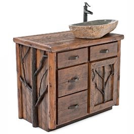Woodland Forest Rustic Log Vanity 24" - 42"