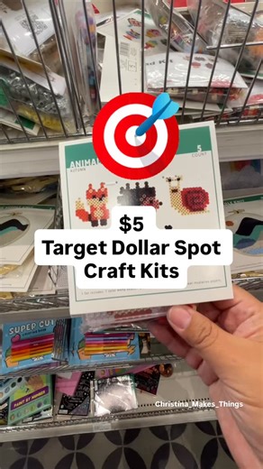 Christina | Target Dollar Spot Craft Kits! I’ve made several videos on the craft kits in the dollar section for $5. These are the fuse bead and beaded... | Instagram