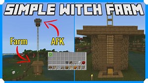 How To Build A Simple & Efficient Witch Farm Minecraft Map