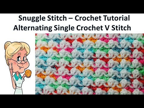 Snuggle Stitch (Alternating Single Crochet V Stitch) Crochet Tutorial - Stitch of the Week #27