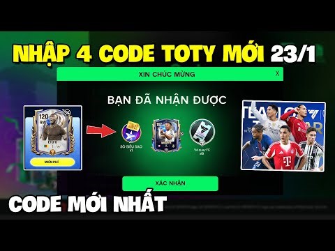 Nhập 4 Code TOTY 26 Fc Mobile VN Mới Nhất Nhận Quà FV, Pack Cầu Thủ Và Gem Miễn Phí Còn Sử Dụng Được