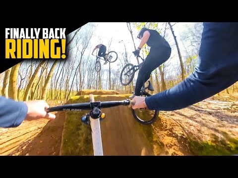 BACK RIDING MTB DIRT JUMPS FELT SO GOOD!!