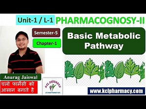 Metabolic Pathway ,Primary & Secondary Metabolite | L-1 Unit-1 | Sem-5 | Pharmacognosy-II