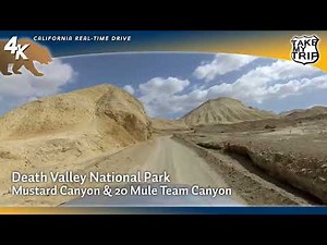 Death Valley: Two Scenic Canyon Drives: Mustard Canyon & 20 Mule Team Canyon in 4K