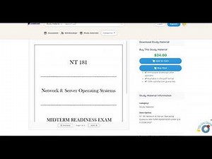 NT 181 Network & Server Operating Systems MIDTERM READINESS EXAM Q & S 2026/2027