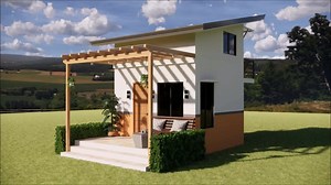 This aesthetic and minimalist loft-type tiny house design idea measures 4x4 meters only. 😍