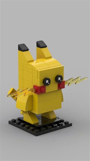 Pikachu Using ThunderBolt BrickHeadz #LEGO #AFOL #moc #pokemon
