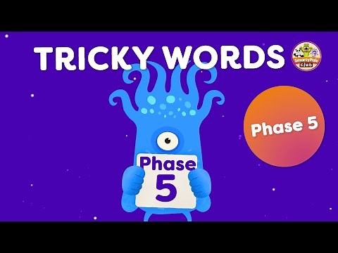 Tricky Words Phase 5 With Space Aliens! | Learn Tricky, Sight and High Frequency Words |
