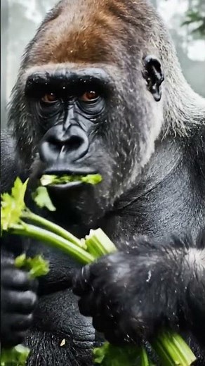 The gentle giant of the misty mountains. Pure power, yet totally peaceful. #Gorilla #wildlife