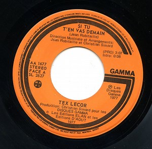 Tex Lecor - Si Tu T'en Vas Demain