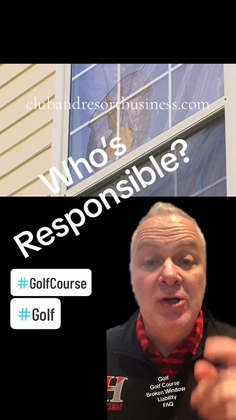 Who is responsible when a golf ball breaks a window? #golf #golfcourse #liability #brokenwindow #law #FAQ