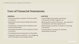 Introduction to Financial Statements - Accounting & Finance
