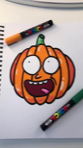 Nashvibes Inspired Halloween Rick and Morty Pumpkin Drawing