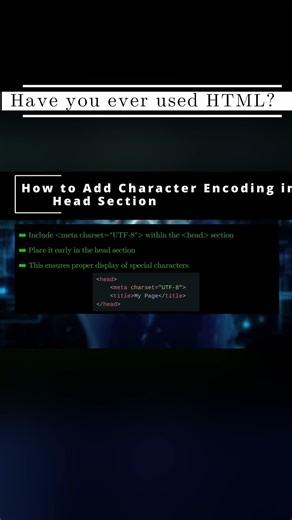 💻 HTML 💻 How to Add Character Encoding in Head Section 💻 #shorts #KGRDevShorts