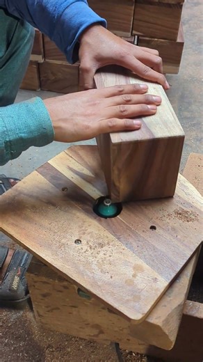 Wooden Box Corner Making Process with Router | Manufacturing Movements #shorts