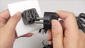 UK to US Plug Adapter, US Travel Plug Adapter EU,UK,CN,AU,JP to USA (Type B), European to US Plug Adapter, US Plug Adapter(1 Pack Black)