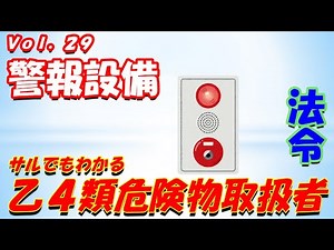 【乙4危険物取扱者】法令29. 警報設備