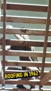 How roofing was done in 1962: A retro construction throwback #retro #construction #roofers #roofinginsights #roofing #RoofingIndustry #rooferslife | Roofing Insights