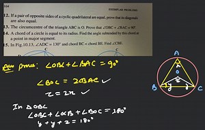 104 EXEMPLAR PROBLEMS If a pair of opposite sides of a cyclic q... | Filo