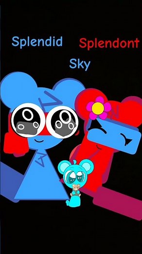 Splendid Splendont and Sky family happy tree friends pretty blood sprunki
