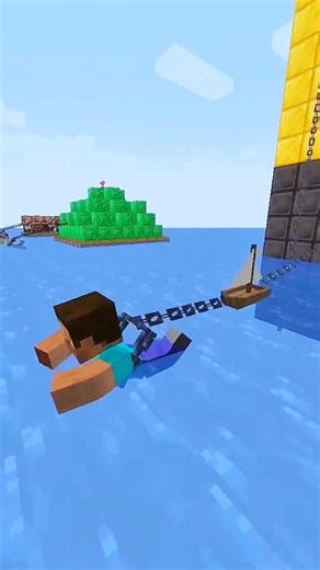 Minecraft Player Pulling Giant Container 😱 | #Minecraft #shorts