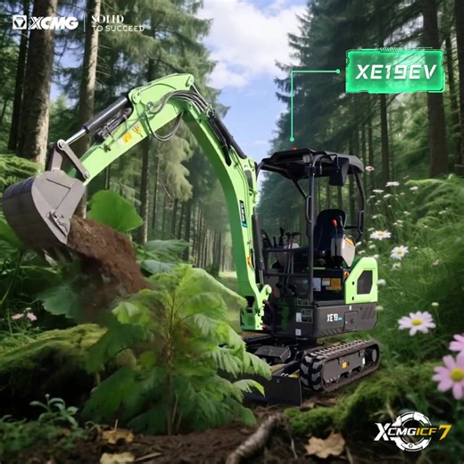 96K views · 33 reactions | Digging for Greener Tomorrow The all-electric XCMG XE19EV excavator is leading the charge toward low-carbon construction! Quiet operation, low emissions and high adaptability — built for a cleaner, smarter construction scenario. We've just unearthed our first green surprise —  Can you guess what XCMG Evergreen will dig up next? Drop your guess in the comments below! #XCMG #SolidtoSucceed #XCMGICF #XCMGICF7 #XCMGGoGreen | XCMG Excavator | Facebook