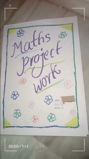 (class 8)😀 fa2 maths project work // it's my learning style channel .