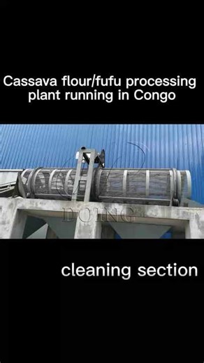 Cassava Flour Fufu Powder Production Equipment Cassava Peeler Cassava Meal Making Machine