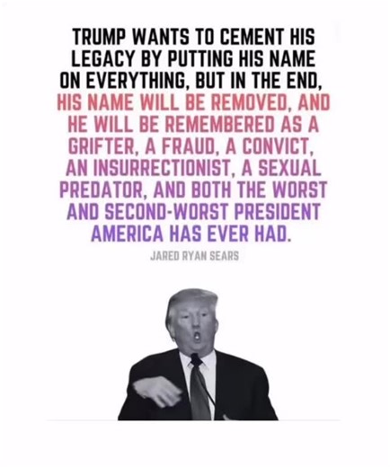 His name will be removed from everything, like an embarrassing stain. #ResistTrump | The Democratic Coalition