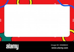This bold red frame is decorated with interconnected yellow and blue circles providing a geometric and slightly retro feel that draws immediate attention to the white space reserved for important text20 Stock Video Footage - Alamy