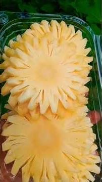 "Pineapple, a fruit with crown."🍍💛 #fruit #pineapple #fruitcutting #shorts #foryou