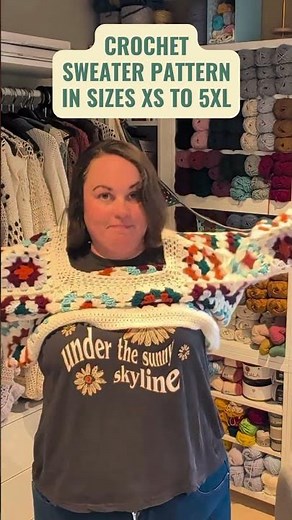 Granny Square Sweater Crochet Pattern