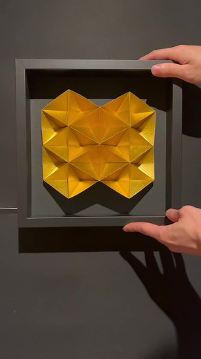 Golden Geometric Origami Triangle Design