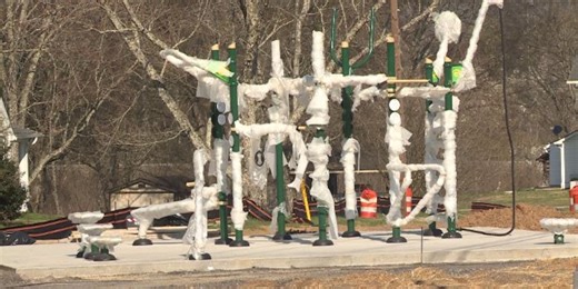 Fitness equipment next to Powell roundabout raises community concerns
