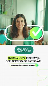 Até 35% de economia e nenhuma surpresa para empresas de média tensão que pagam mais de R$ 10 mil na conta. Energia renovável e certificada é com a Cemig. | Cemig