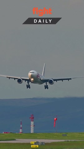 Airbus A330 Lands at the Airport