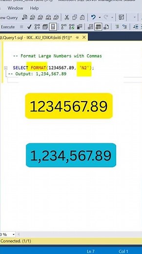 SQL Tricks | Format Large Numbers With Commas #sqltricks