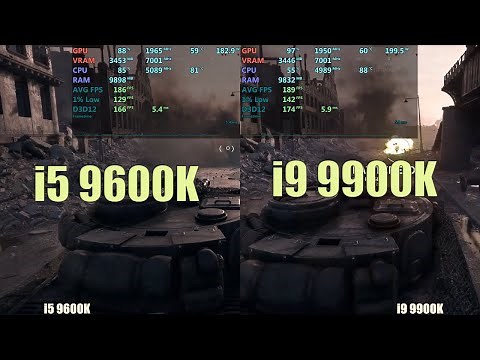 i5 9600k vs i9 9900k - Gaming performance test.